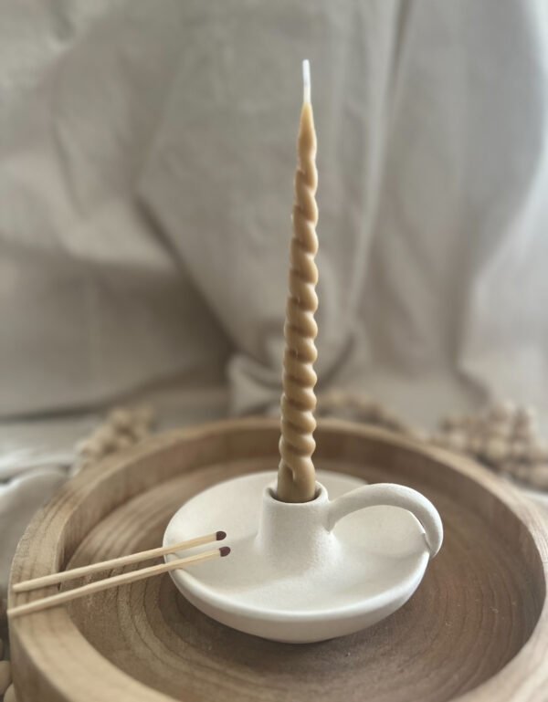 Bees Wax Handmade Twisted Taper Candle