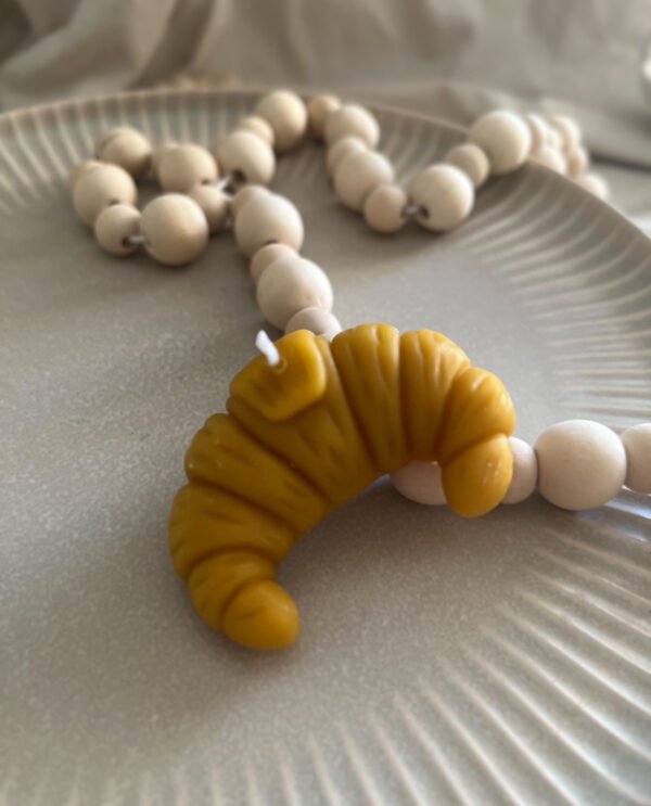 Unique Beeswax Croissant Candles