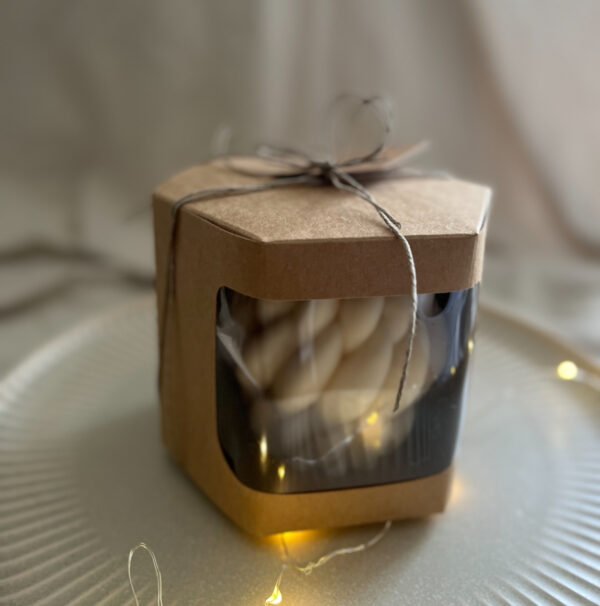 A Large Knit Effect Cosy Handmade Soy Candle - Image 5