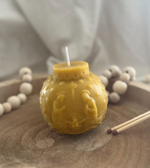 Christmas Bees Wax Nativity Bauble - Image 2