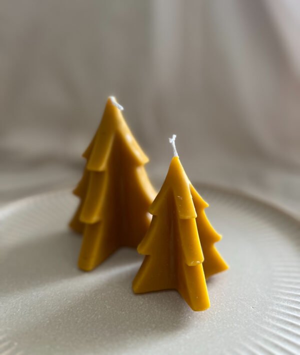 Bees Wax Set of 2 Christmas Tree Candles - Image 4