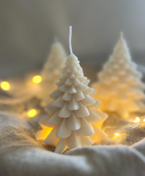 Natural Wax Christmas Tree Candle - Image 3