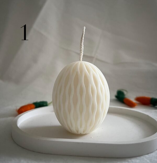 Neutral Modern Style Easter Egg Soy Candle - Image 3