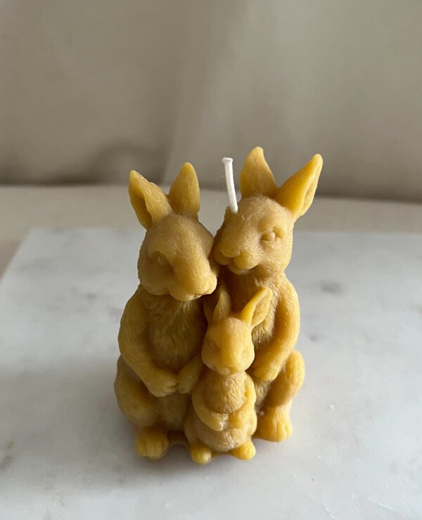 Pure Beeswax Bunny Family and Mum Candle 2 Designs - Image 4
