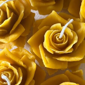 St. Rita’s Rose Pure Beeswax Candle
