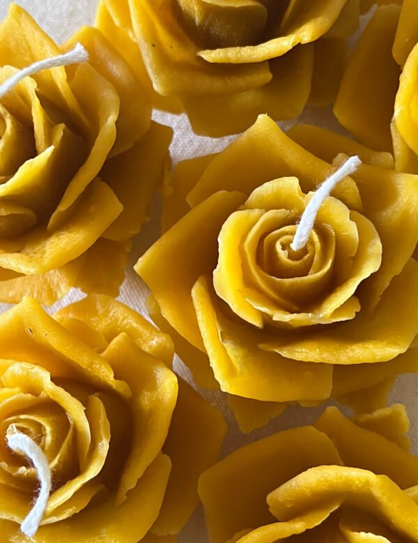 St. Rita’s Rose Pure Beeswax Candle