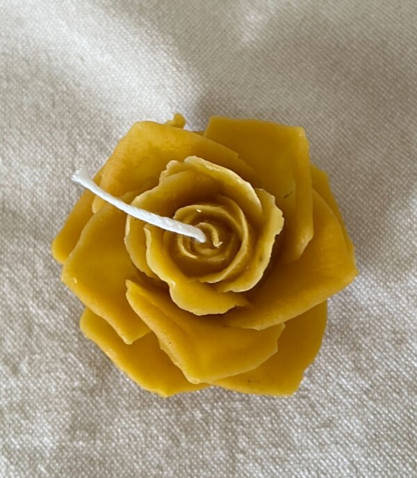 St. Rita’s Rose Pure Beeswax Candle - Image 3