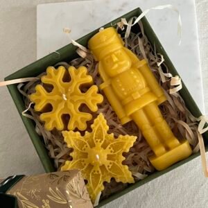 Deluxe Beeswax Festive Trio Candle Set