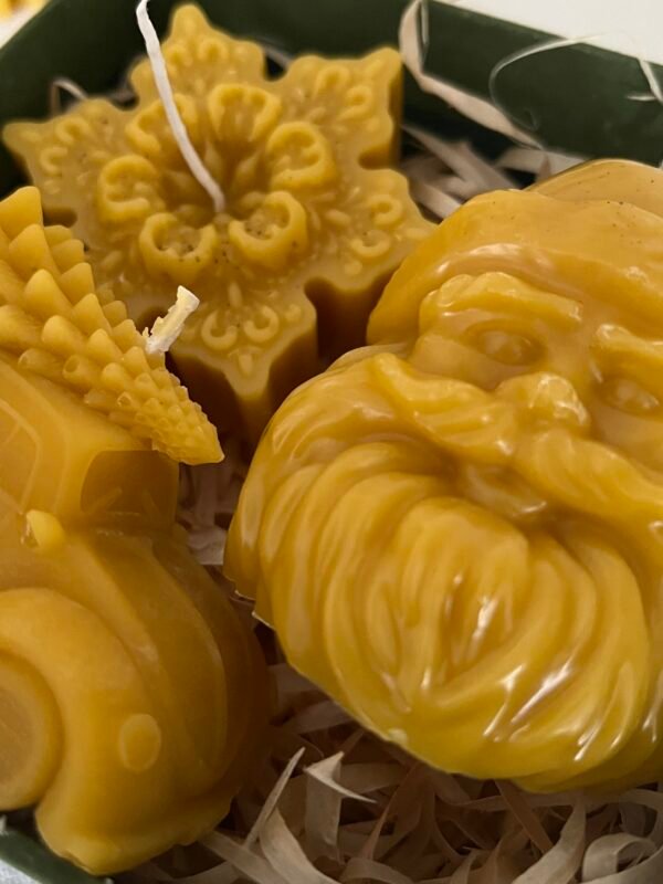 1x Deluxe Vintage Christmas Beeswax Trio - Image 3