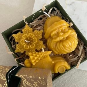 1x Deluxe Vintage Christmas Beeswax Trio