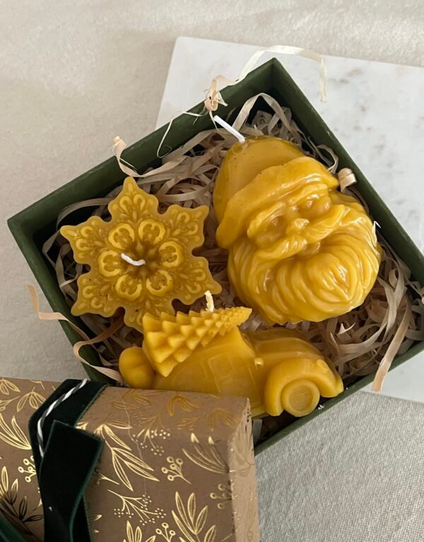 1x Deluxe Vintage Christmas Beeswax Trio