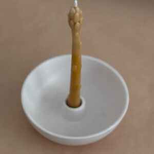 White Ceramic Bowl Candle Holder